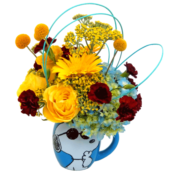 snoopy flower mug