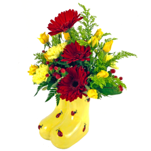 Lady Bug Boots Bouquet