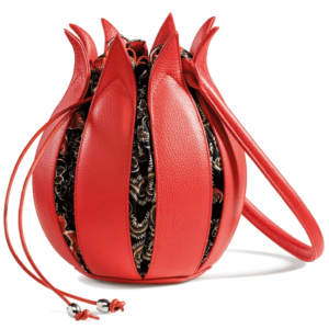 Orange – Batik Medium Leather Tulip Handbag