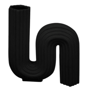 Black Ceramic Loopy Vase