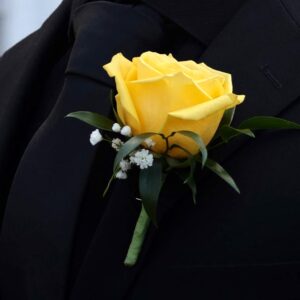 Golden Flame Boutonniere