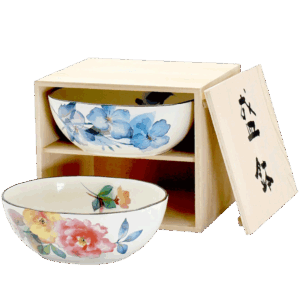 Japanese Hanakotoba Floral Bowl Set