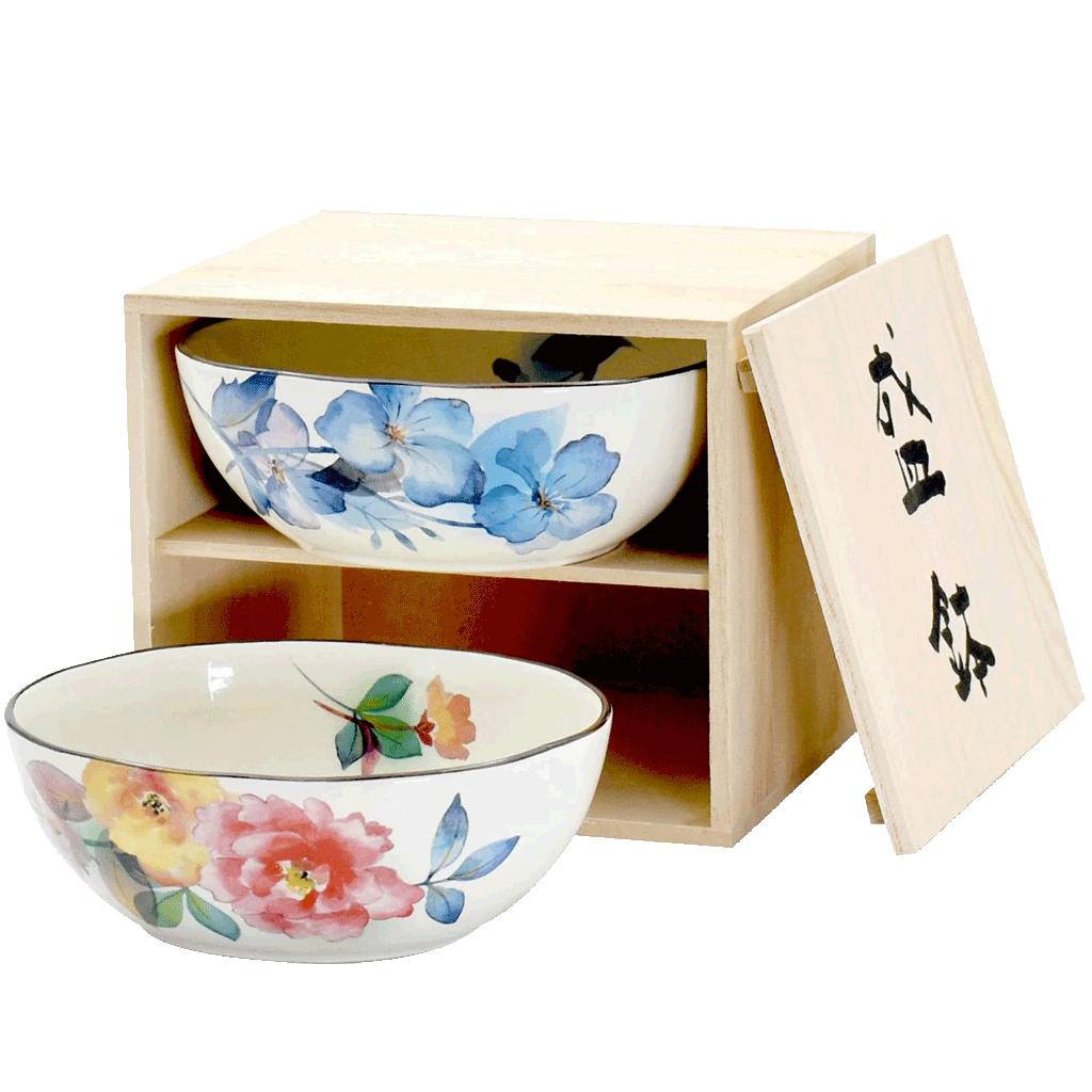 Japanese-Hanakotoba-Floral-Bowl-Set Japanese Hanakotoba Floral Bowl Set