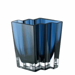 6" Teal Blue Chevron Vase