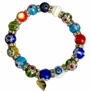 Murano Style Symphony Stretch Bracelet