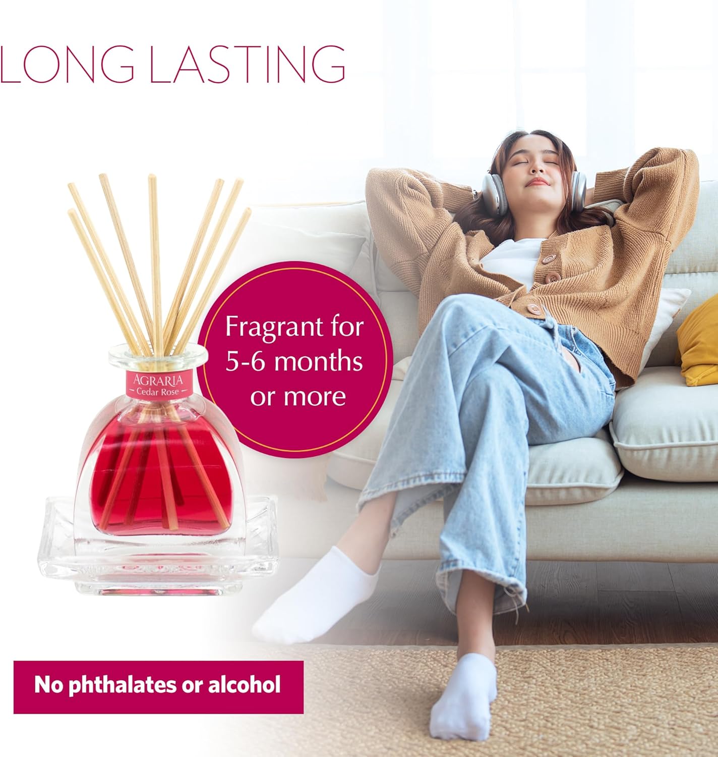 Agraria Cedar Rose PetiteEssence Diffuser Set - Image 2