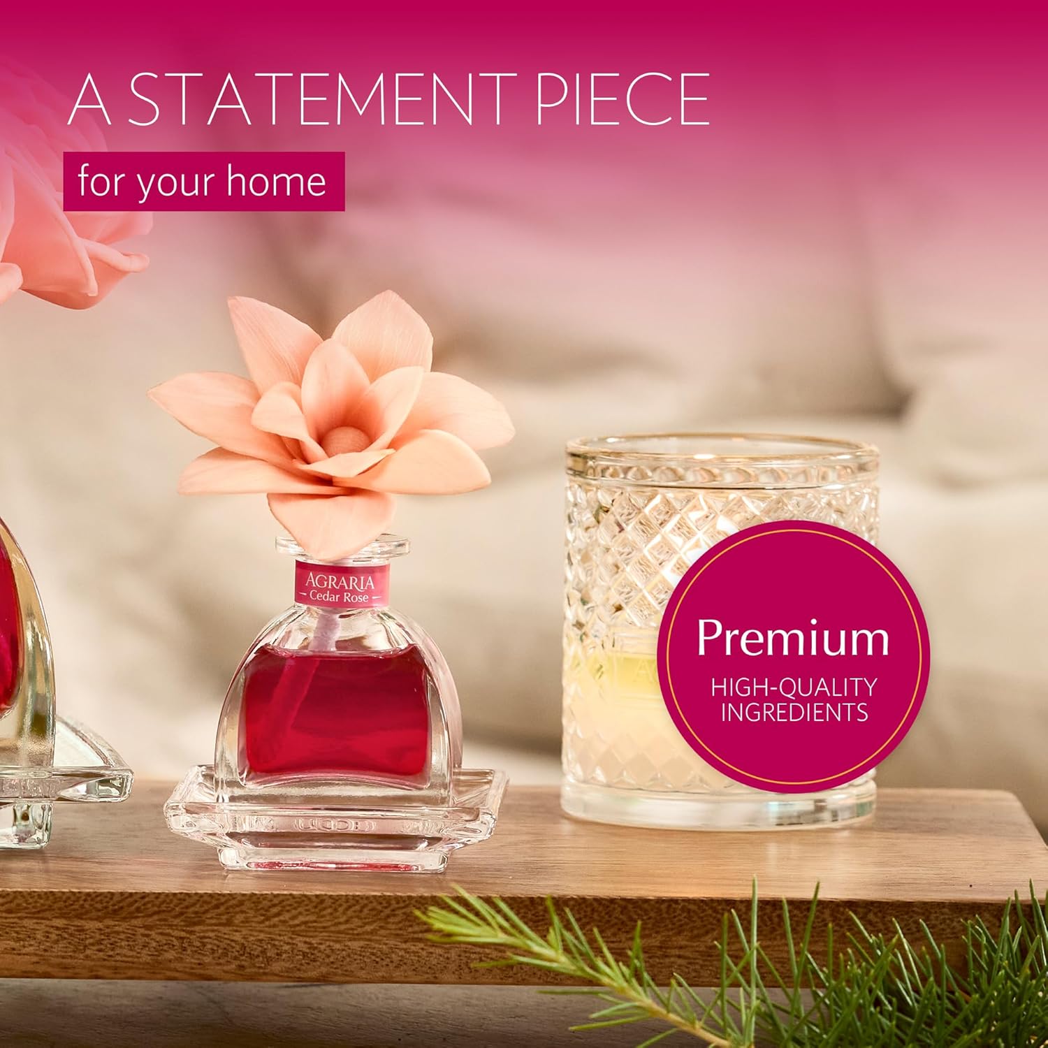 Agraria Cedar Rose PetiteEssence Diffuser Set