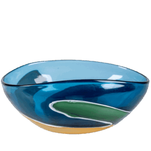Modern Nordic Blue Flower Glass Vase