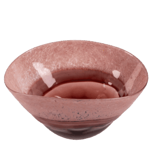 Ruby Blush Art Glass Bowl
